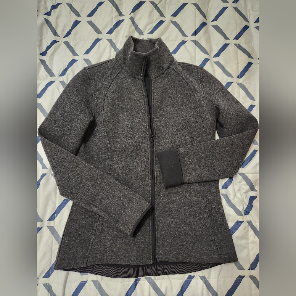 Lululemon Athletica Charcoal Full-Zip Track Jacket 8